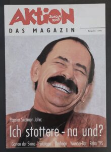 John Larkin on the cover of the magazine Aktion