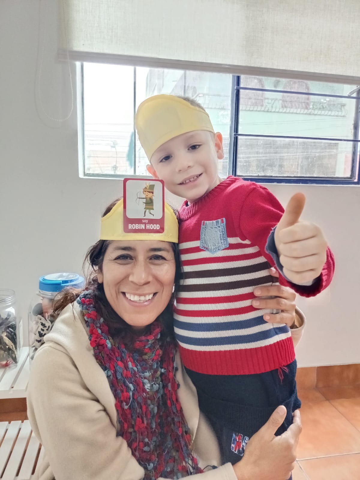 A nice picture with my little student playing and practicing in his therapy session